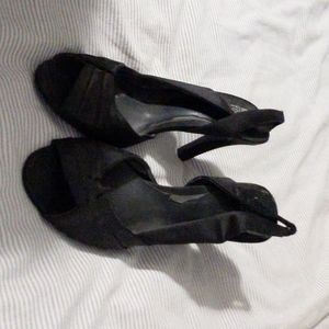 Black Satin heels